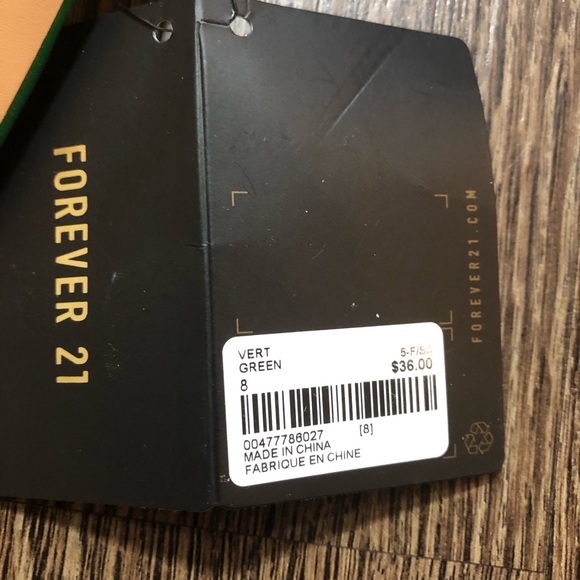 Forever 21 Green Square Toe Lace Up Heels - Picture 11 of 17